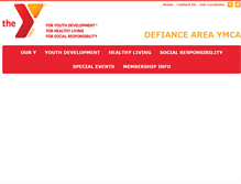 Tablet Screenshot of defianceymca.org